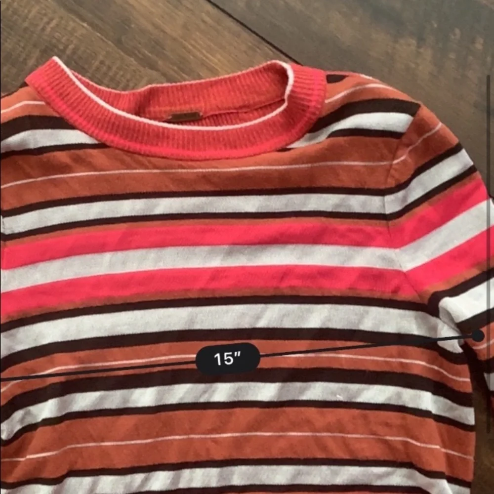Free People striped knit fitted sweater - Picture 3 of 4
